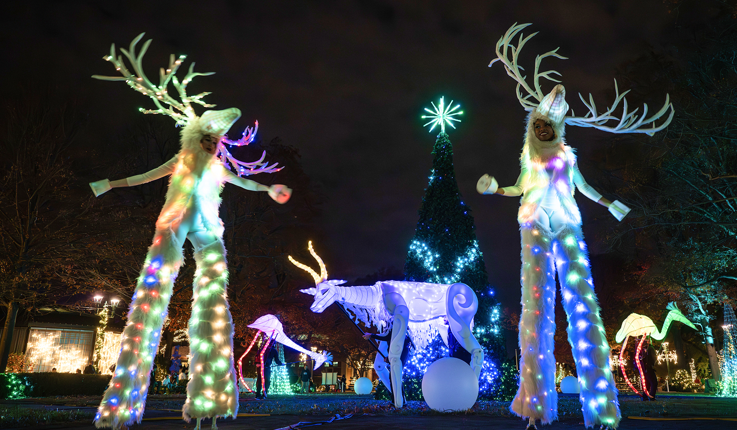 Holiday Lights Astor Court Stilt Walkers